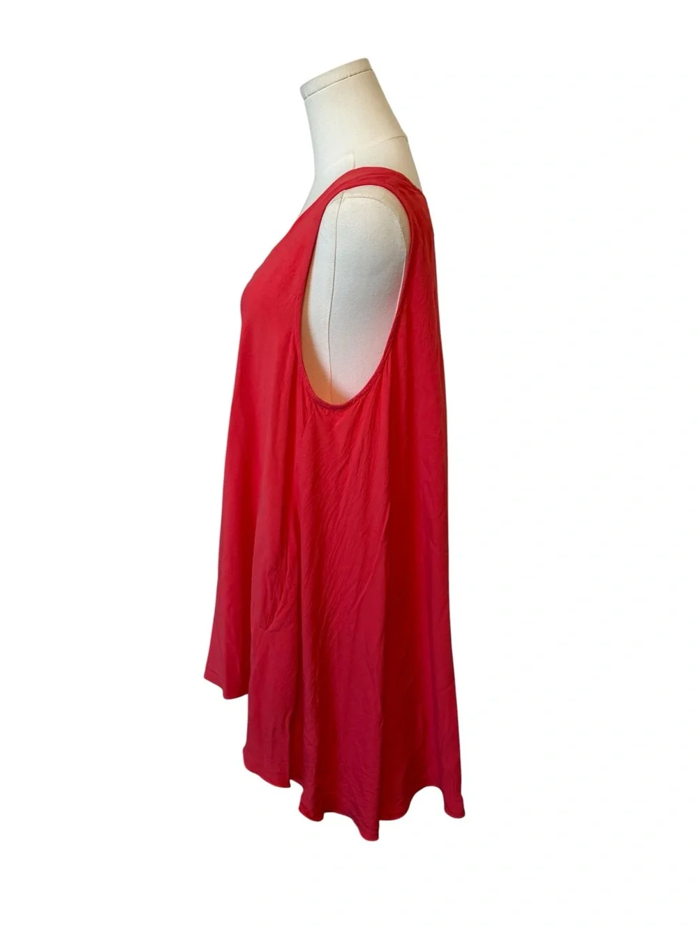 Free People Red V-Neck Swing Swim Coverup